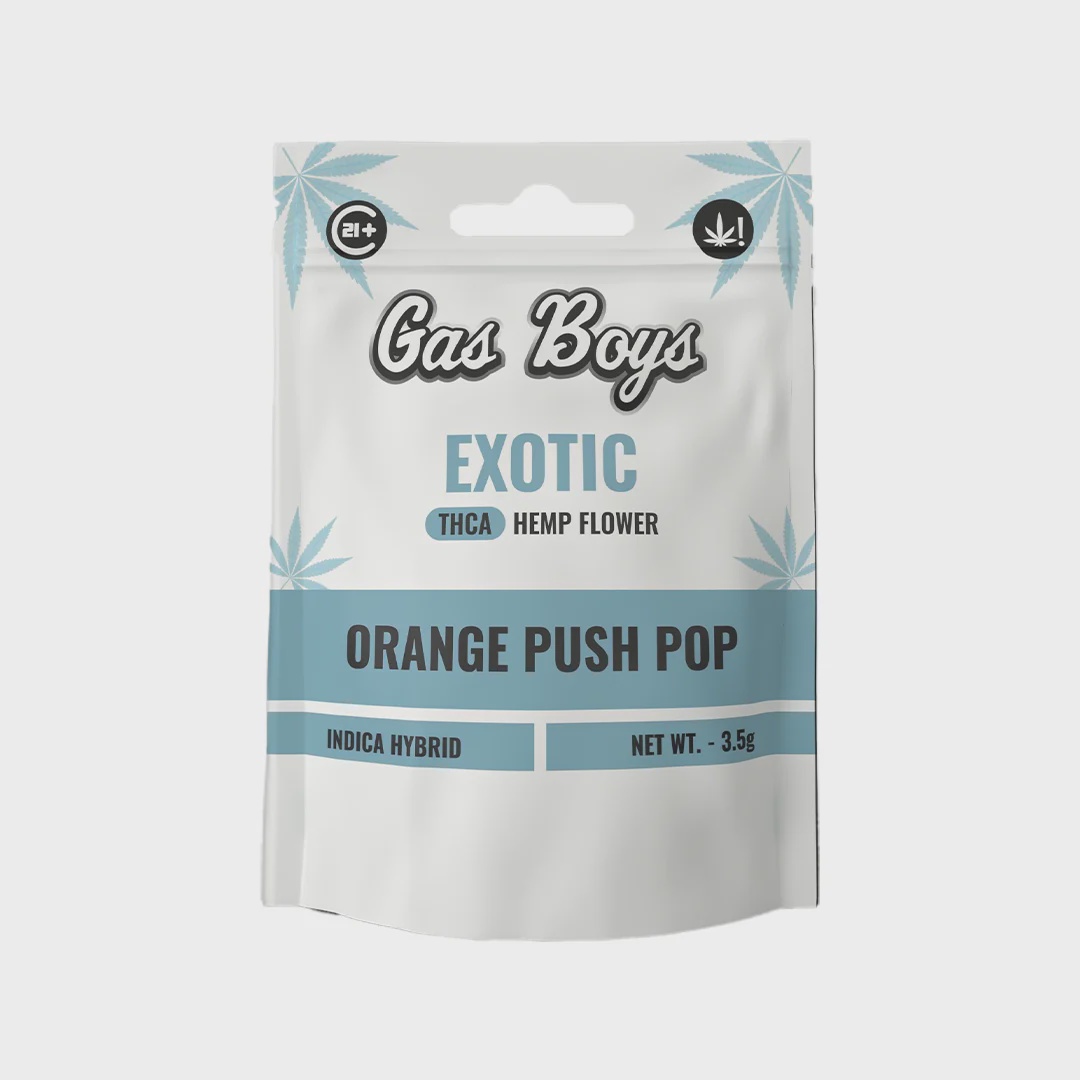 Orange Push Pop 3.5g THCA Flower / Indica Hybrid